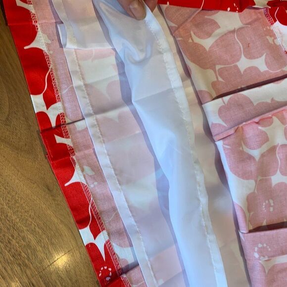 Mario Serrani skirt, red wht floral print, box pleat swing style, EUC ,Italian - Picture 6 of 16